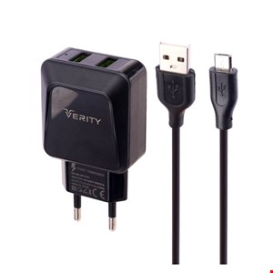 آدابتور-شارژرFast Verity 2121 USBدو پورت با کابل میکرو