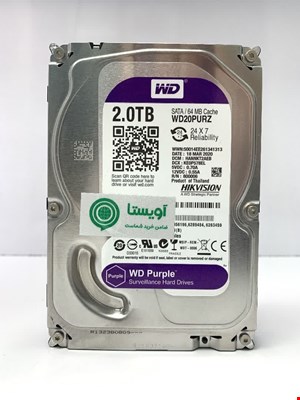 HDD 2 TB WD INTERNAL 3.5 PURPLE شرکتي هارد بنفش اینترنال